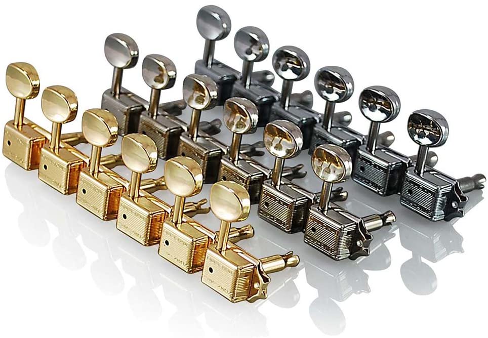 Wilkinson Deluxe WJ55 Nickel Right Handed (Split Post) Vintage 'Kluson  Style' Tuners / Machine Heads for Fender Stratocaster, Telecaster etc.  (Right 