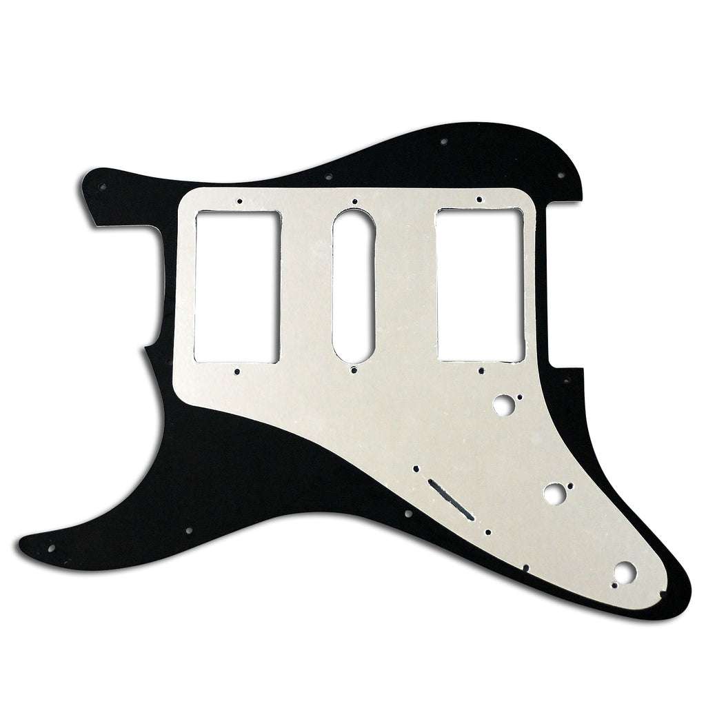 Strat Pickguard Kit, 3-Ply Black, Black Knobs/Covers – ToneShapers