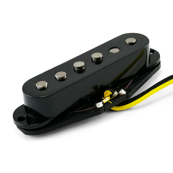 VANSON 'Vintage Pro' Alnico V Black Single Coil Middle Pickup for Stratocaster Guitars