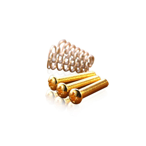 VANSON 3 x Gold Screws & Springs for Wilkinson and Import Telecaster Type Bridge Pickups M4