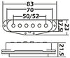 Wilkinson M-Series WOVS White Vintage 60's Staggered Single Coil Middle Pickup for Stratocaster Guitars (Middle, White)