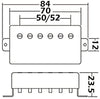 Wilkinson M-Series WOCHB 'HOT' Chrome Humbucker Neck Pickup for Gibson, Epiphone etc. (Neck, Black Mounting Ring)