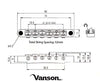 VANSON Chrome 'Nashville' Saddle / Bridge for Epiphone Les Paul SG ES Dot T-O-M etc