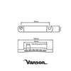 VANSON Chrome Stop Bar / Tailpiece for Epiphone Les Paul, SG, ES Dot Guitars