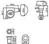 Wilkinson WJN03 Chrome (3-a-side) 19:1 Gear Ratio Tuners / Machine Heads for Epiphone Les Paul, SG, ES, PRS, Schecter, Ibanez (Standard Post)