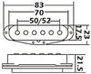 Wilkinson M-Series WOHS 'HOT' Ivory Single Coil Neck Pickup for Stratocaster Guitars (Neck, Ivory)