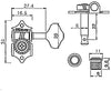 Wilkinson WJ28N Gold (3-a-side) 19:1 Gear Ratio Tuners / Machine Heads for Gretsch Electromatic, Acoustic etc