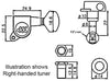 Wilkinson WJ07 EZ-LOK Chrome Right Handed Tuners / Machine Heads for Stratocaster, Telecaster, Jackson, Ibanez, BC Rich, Schecter, Electric Guitar (Right Handed, Chrome)