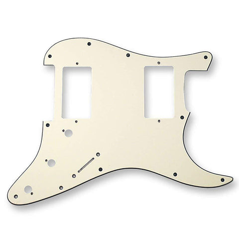 VANSON 3-Ply Vintage White Premium Quality HH Scratchplate Pickguard DIRECT FIT for USA, MEX Fender Stratocaster