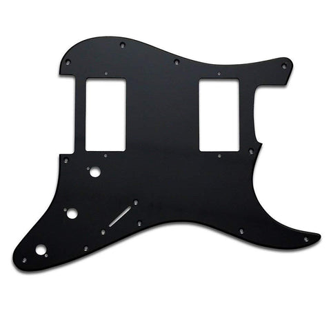 VANSON 1-Ply Matt Black Premium Quality HH Scratchplate Pickguard DIRECT FIT for USA, MEX Fender Stratocaster