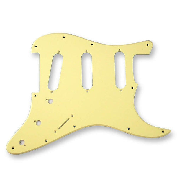 VANSON 1-Ply Ivory Premium Quality SSS Scratchplate Pickguard DIRECT FIT for USA, MEX Fender, Stratocaster