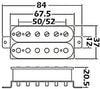 Wilkinson M-Series WOHZB 'HOT' Zebra Humbucker Neck Pickup for Gibson, Epiphone etc. (Neck, Black Mounting Ring)