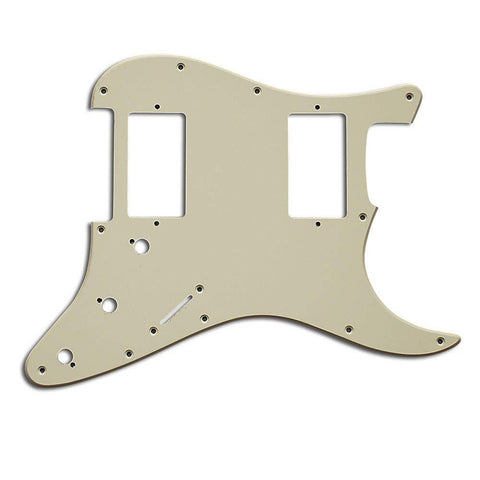 VANSON 1-Ply Vintage White Premium Quality HH Scratchplate Pickguard DIRECT FIT for USA, MEX Fender Stratocaster