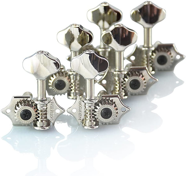 Wilkinson WJ28N Nickel (3-a-side) 19:1 Gear Ratio Tuners / Machine Heads for Gretsch Electromatic, Acoustic etc