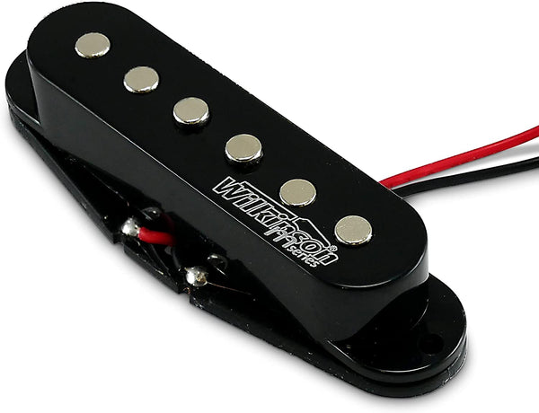 Wilkinson M-Series WOVS Black Vintage 60's Staggered Single Coil Middle Pickup for Stratocaster Guitars (Middle, Black)