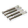 VANSON 4 x Chrome Humbucker Pickup Mounting Screws & Springs, 3mm, for Les Paul, SG, ES