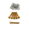 VANSON 6 x Gold Single Coil Pickup Screws for Wilkinson Vintage Stratocaster, Telecaster, Guitars