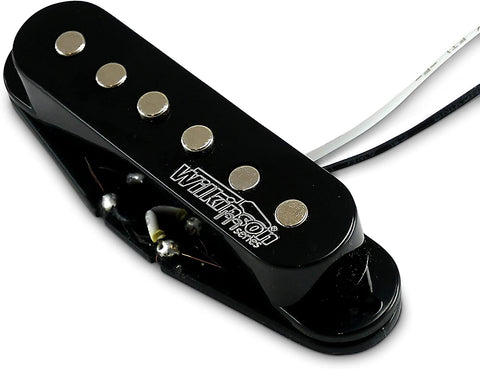 Wilkinson M-Series WOVS Black Vintage 60's Staggered Single Coil Neck Pickup for Stratocaster Guitars (Neck, Black)