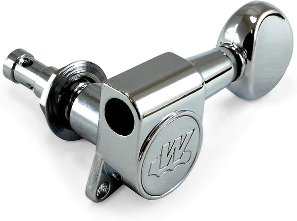 Wilkinson WJN05 EZ-LOK Chrome Right Handed Tuners / Machine Heads for Stratocaster, Telecaster, Jackson, Ibanez, BC Rich, Schecter, Electric Guitar (Right Handed, Chrome)