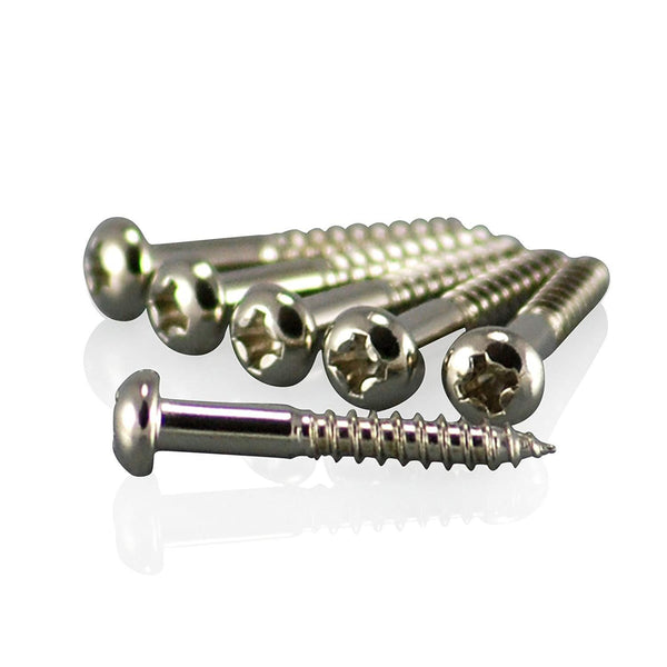 VANSON 6 x Chrome Dome Head Tremolo / Bridge Screws for Stratocaster Type Guitars