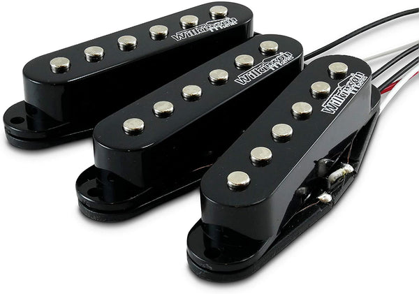 Wilkinson M-Series WOHS 'HOT' Black Single Coil Pickup Set for Stratocaster Guitars (SET, Black)