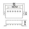 Wilkinson M-Series WOHZB 'HOT' Zebra Humbucker Set for Gibson, Epiphone etc. (SET, Ivory Mounting Ring)