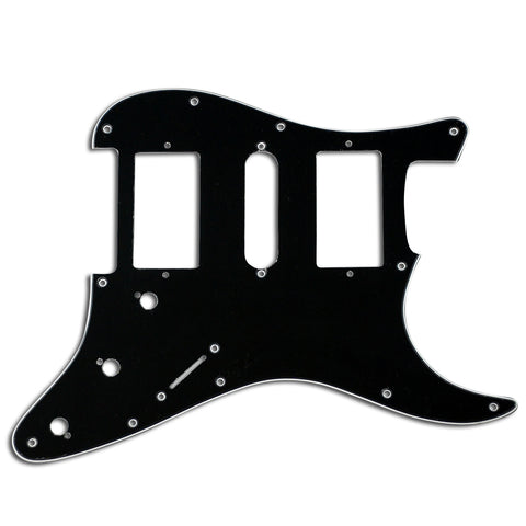 VANSON 3-Ply Black Premium Quality HSH Scratchplate Pickguard DIRECT FIT for USA, MEX Fender Stratocaster