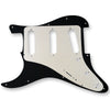 VANSON 3-Ply Black Pearl Premium Quality SSS Scratchplate Pickguard DIRECT FIT for USA, MEX Fender, Stratocaster